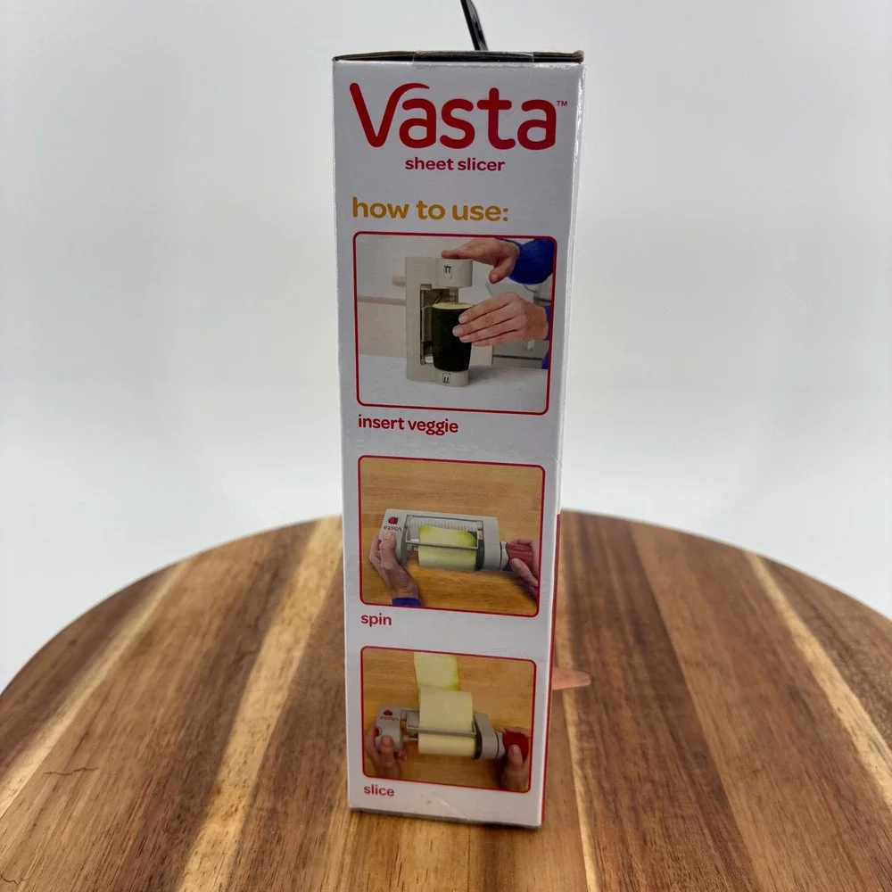 Vasta Sheet Slicer Vegetable‎ Fruit Pasta Noodle Maker Bonus Blade NEW